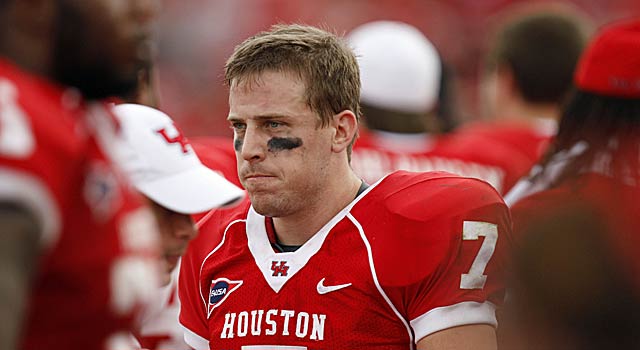 Houston star Case Keenum has a glum game in an otherwise big season. (US Presswire)