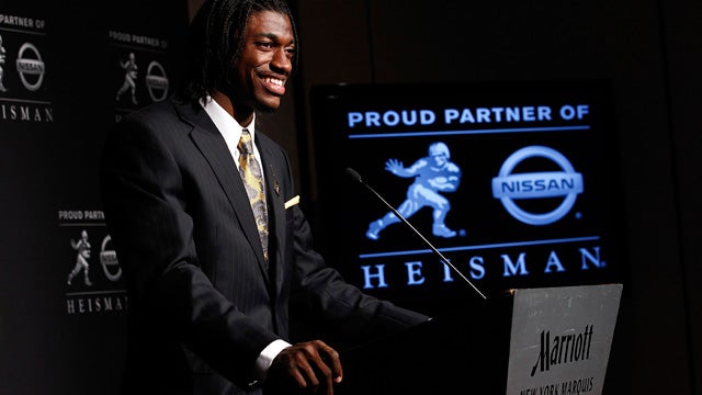 RG3 took the Heisman ahead of Luck, but their draft order will almost certainly flip. (Getty Images)