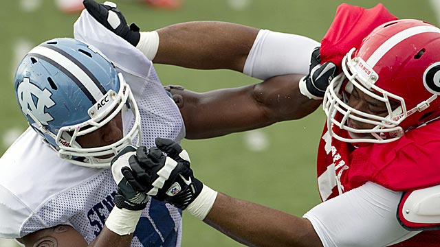 North Carolina's Quinton Coples is maybe the most physically gifted defensive lineman in the draft. (AP)