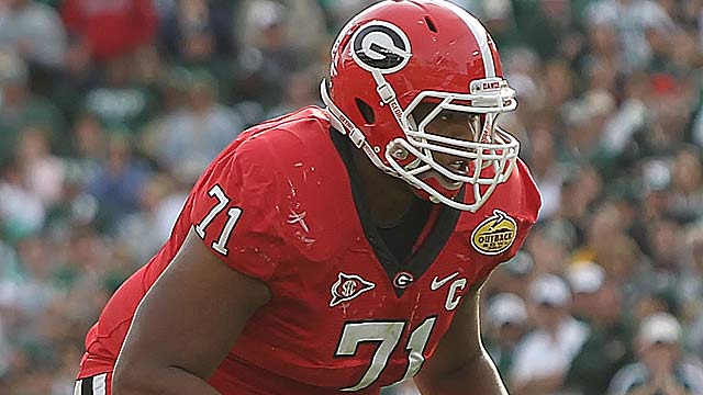 Cordy Glenn has played every position but center at Georgia. (US Presswire)