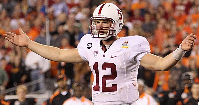 Andrew Luck figures to get the festivities started once Draft day arrives. (Getty Images)
