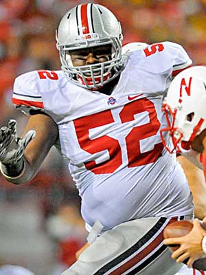 Because of his size, strength and athleticism, Johnathan Hankins is being compared to Dontari Poe. (Getty Images)