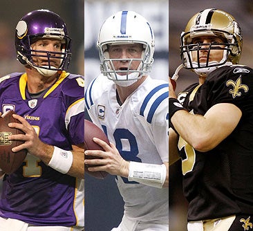 Favre, Manning and Brees have 75 TD passes combined. 