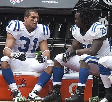 Donald Brown and Joseph Addai run well when asked. 