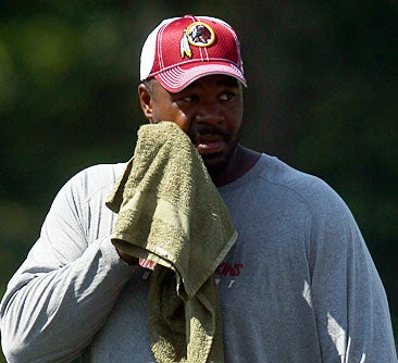 Haynesworth is tired in more ways than one. 