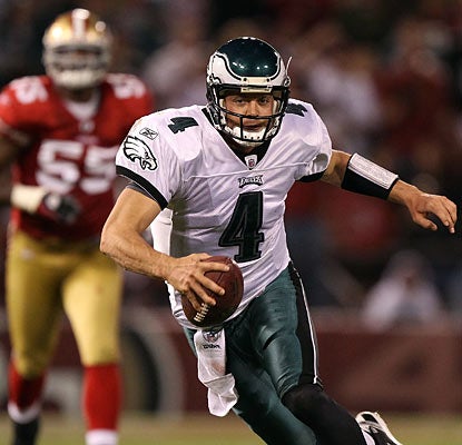 Kevin Kolb plays well in his first start since Week 1, throwing for 253 yards while also making a big play with his feet.  (Getty Images)
