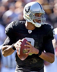 Jason Campbell has led the suped-up Raiders to consecutive blowout wins. (Getty Images)