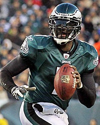 Michael Vick leads the NFL in passer rating and has zero interceptions. (Getty Images)