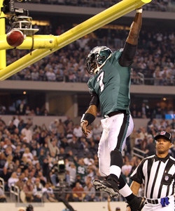 Vick is high on the league MVP list, behind Brady. (Getty Images)
