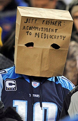 Titans fans aren't shy about expressing their dissatisfaction with Jeff Fisher. (AP)