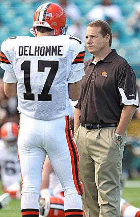 Jake Delhomme's turnover tendencies didn't help settle Eric Mangini's QB problem in Cleveland. (Getty Images)