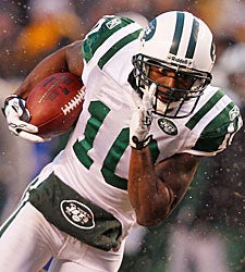Santonio Holmes gets another chance to burn the Steelers after his offseason trade. (Getty Images)