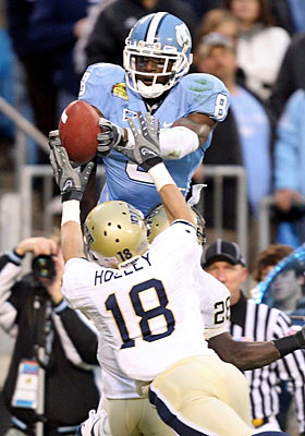 Greg Little missed North Carolina's bowl game and will need a strong combine to boost his stock. (Getty Images)