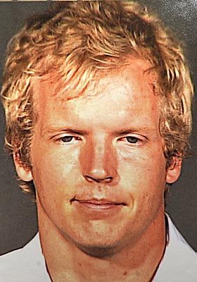 Titans backup quarterback Chris Simms is shown after his arrest at a police sobriety checkpoint in New York on July 1. (AP)