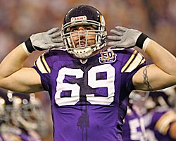 Jared Allen came on at the end of last season, but he's still not as good as advertised. (Getty Images)