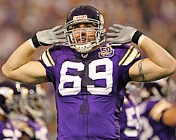 Jared Allen will have to up his sack total to be in the Canton conversation. (Getty Images)