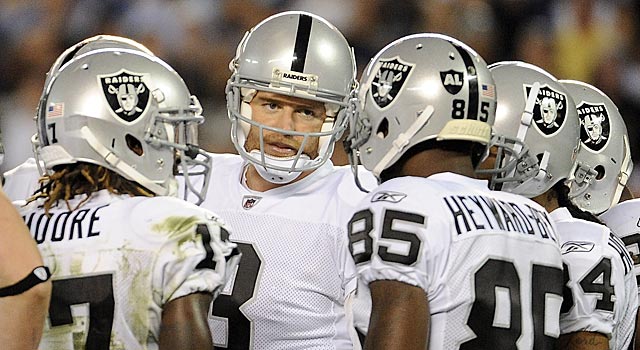 Once Carson Palmer gets everything straightened out with his new offense, Oakland could soar. (Getty Images)