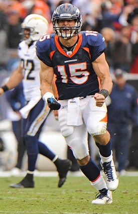 Tim Tebow nearly rallied the Broncos to victory vs. the Bolts in Week 5, and hasn't left the lineup since. (Getty Images)