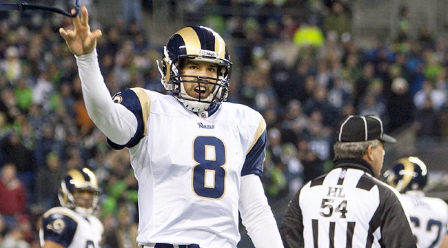 The Rams have invested $30M in Bradford, who has 26 games under his belt. (Getty Images)