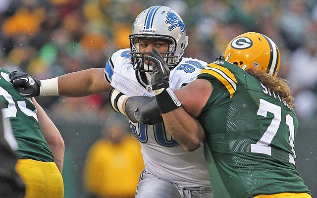 In addition to Detroit's secondary issues, Ndamukong Suh was neutralized Sunday. (Getty Images)