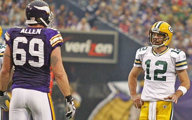 Jared Allen makes his fourth All-Pro team; MVP candidate Aaron Rodgers gets his first nod. (US Presswire)
