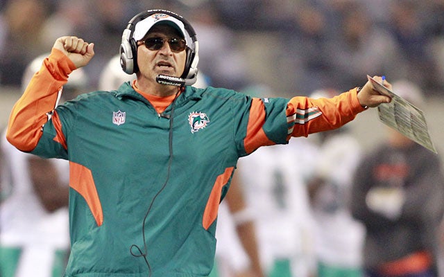 Fired 13 games into his fourth season in Miami, Tony Sparano went 29-32 as Dolphins coach. (US Presswire)