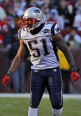 No. 12 Jerod Mayo has quietly had a great season for a maligned Pats defense. (US Presswire)