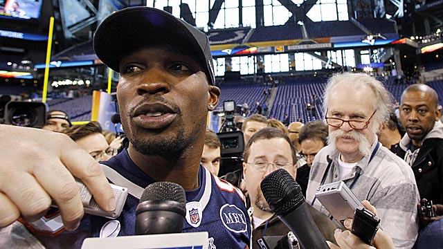 Little-used Ochocinco isn't about to demand the ball, at least not with New England. (AP)