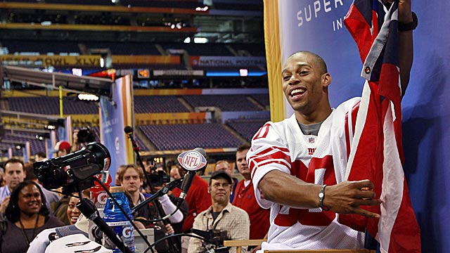 Likeable Victor Cruz enjoys his time in the media day limelight. (AP)