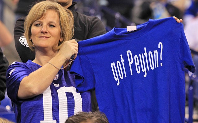 Peyton Manning is both everywhere and nowhere as the Super Bowl is held in his stadium. (Getty Images)