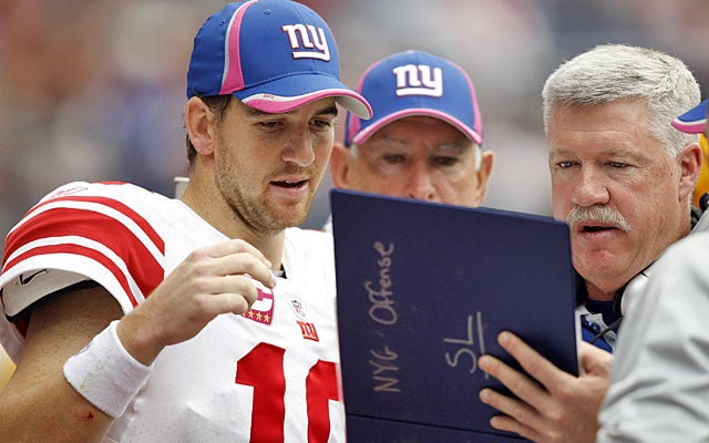 Lots of credit for Eli Manning's growth as quarterback should go to Kevin Gilbride. (Getty Images)