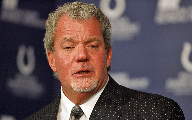 Jim Irsay has taken control of the perception battle away from Peyton Manning. (US Presswire)