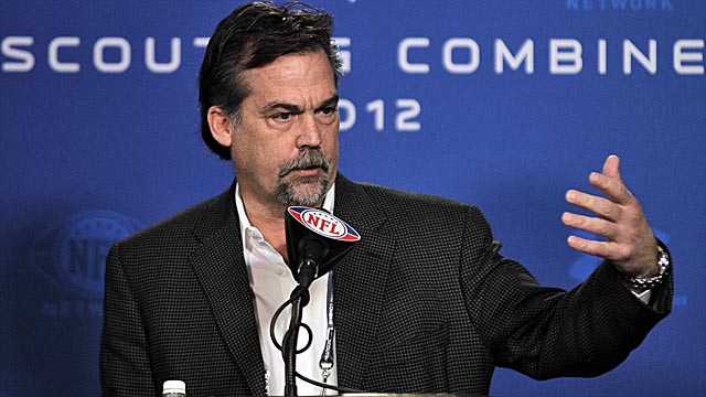 New coach Jeff Fisher should wind up with lots of new talent if the Rams deal No. 2 as expected. (AP)