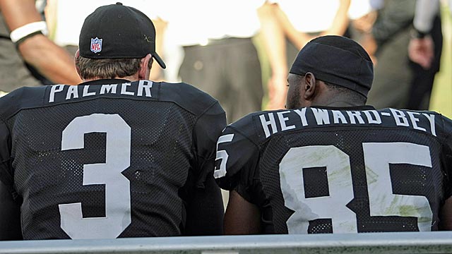 Carson Palmer wasn't so hot last season but Darrius Heyward-Bey made some strides. (US Presswire)
