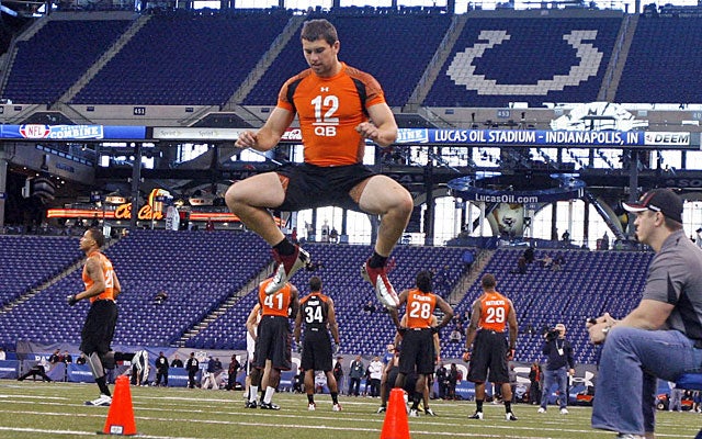 Luck's visit to Indy for the combine won't be the last time he performs in the Colts' stadium. (US Presswire)