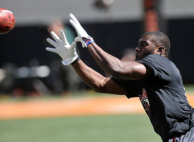 Blackmon's talent at WR is as obvious as the two Biletnikoff awards he won while at OK State. (US Presswire)