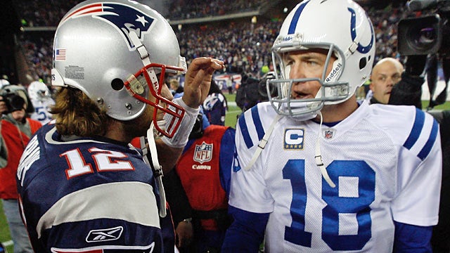 We'll see a familiar Brady-Manning showdown in Week 5 (with one slight difference). (Getty Images)