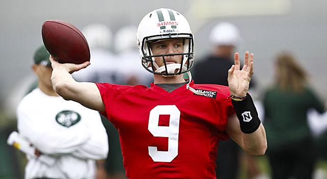 After college stints at Louisville, El Camino, and Tennessee, Matt Simms is in Jets camp. (Getty Images)