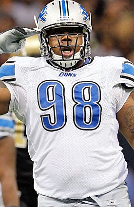 Nick Fairley and a guy named Suh give the Lions two dominant interior linemen. (Getty Images)