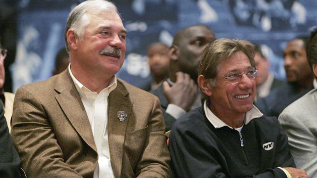 Larry Csonka and Joe Namath participated at the Detroit Super Bowl in 2006. (Getty Images)