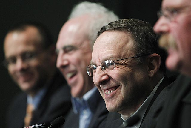 There were no fake smiles in this conference: Joe Banner is leaving on his own terms. (AP)