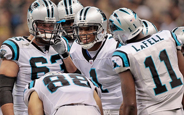 Cam Newton's presence in the huddle pushes the Panthers into the top five on this list. (Getty Images)