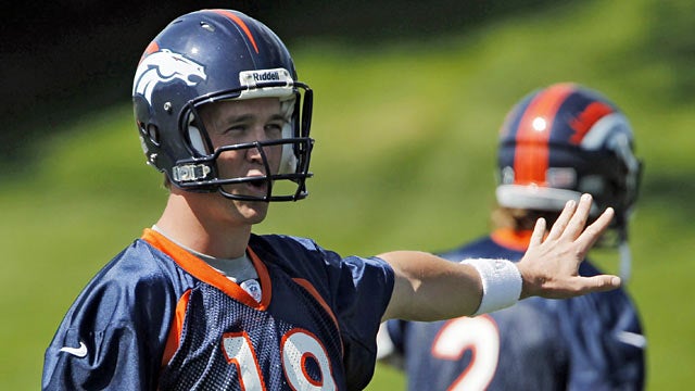Peyton understands he isn't where he needs to be just yet after a long hiatus. 'I still have work to do.' (AP)