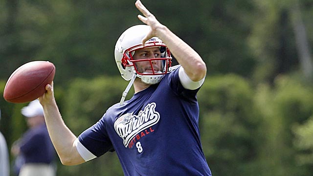 Theoretically, Brian Hoyer could help the Pats survive a four-game stretch without Tom Brady. (Getty Images)