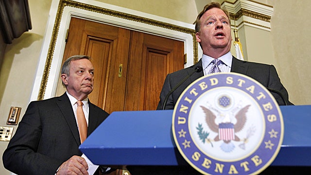 Roger Goodell denies placing gag orders on Saints employees. (AP)