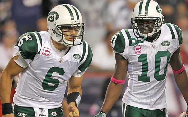 Mark Sanchez will start for the Jets, and Santonio Holmes says it's a mistake if he doesn't finish. (Getty Images)