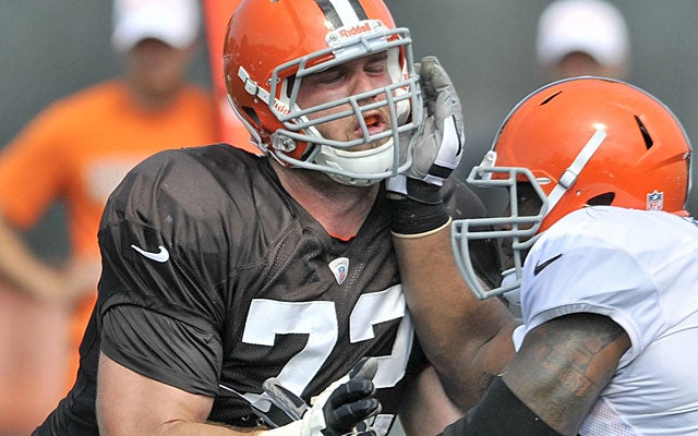 The O-line is part of the rebuilding, with rookie Mitchell Schwartz likely to start at RT. (US Presswire)