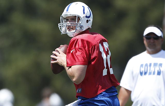 Even coach Chuck Pagano says seeing Luck is 'like watching Peyton orchestrate the whole thing.' (Getty Images)