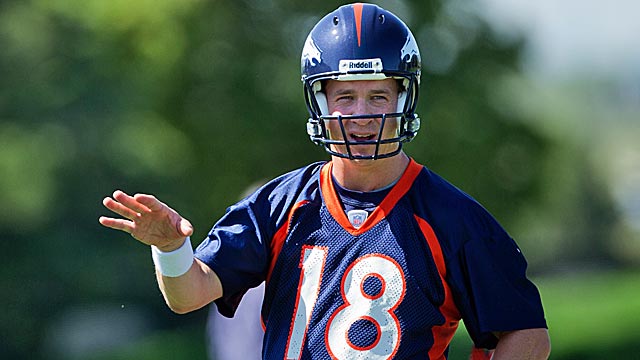 Peyton Manning sets the tone of a perfectionist around the Broncos. (Getty Images)