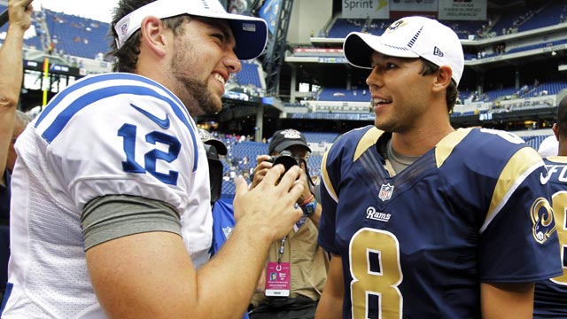 Andrew Luck is to this season what Sam Bradford was to 2010. (AP)
